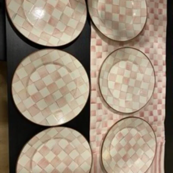 Mackenzie-Childs Rosy Check Set - Picture 4 of 6